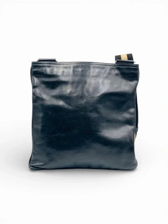 Bally Switzerland Black Leather Crossbody – Heritage Web Strap - Picture 4 of 11